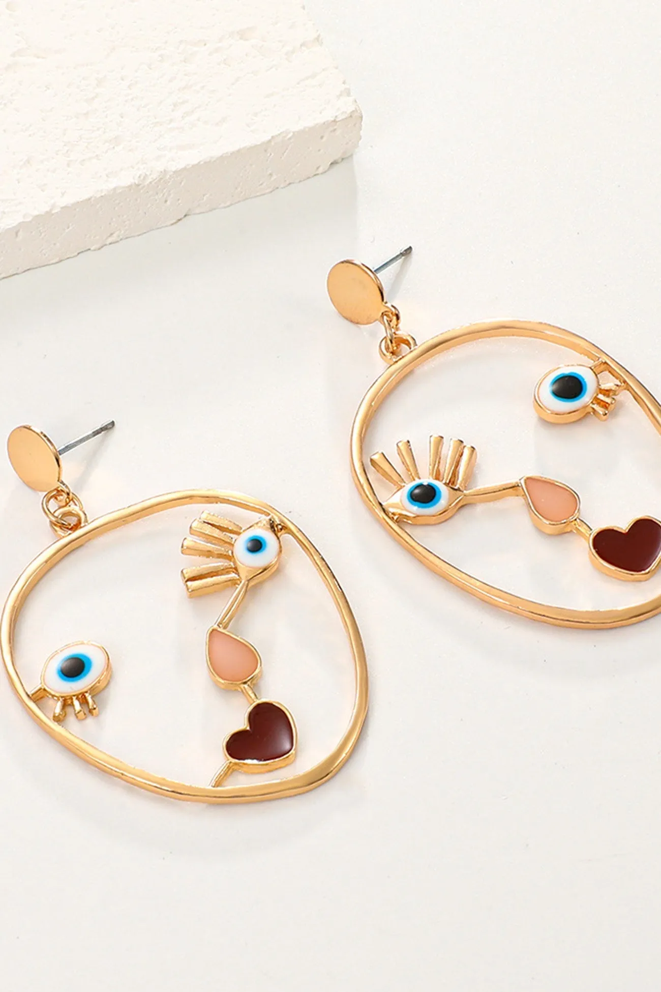 Abstract Face Earrings