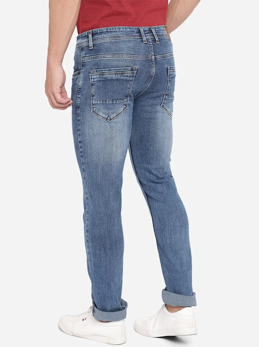 Antique Blue Washed Narrow Fit Jeans | Greenfibre