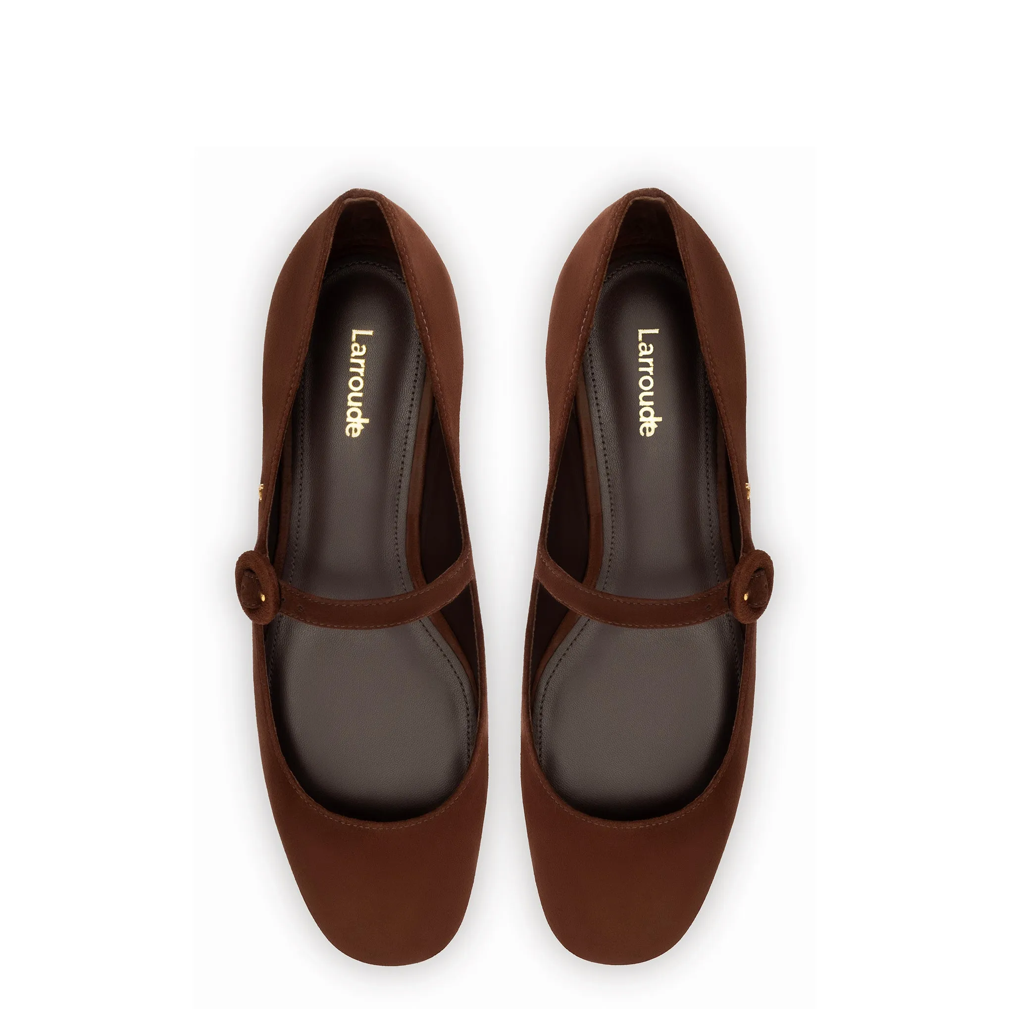 Blair Ballet Flat In Brown Suede