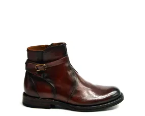 Harvard Chestnut Buckle Zip Mid Boots