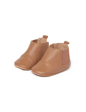 Leather Chelsea Booties - Tan