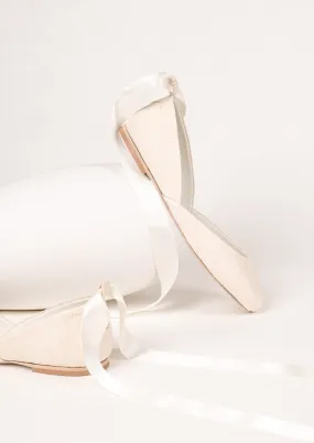 LUNA VEGAN BALLET FLATS - IVORY