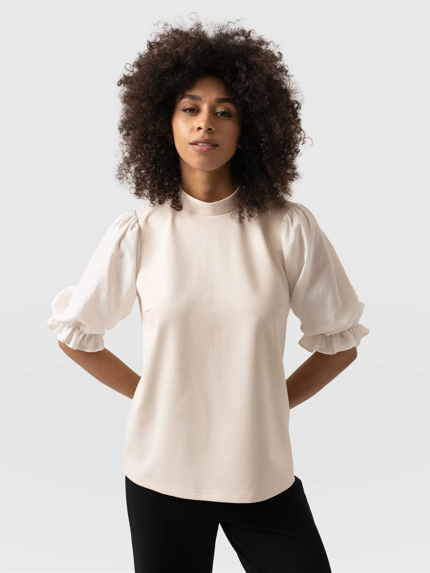 Penny Puff Sleeve Top - Cream