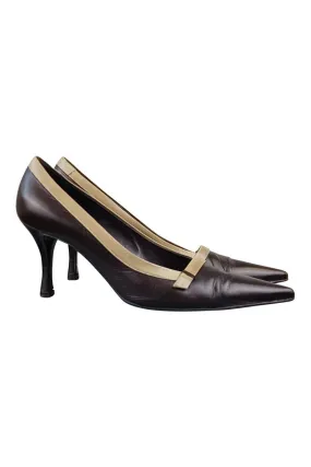 SERGIO ROSSI Vintage High Heel Pointed Toe Brown Pumps (EU 38 | UK 5)