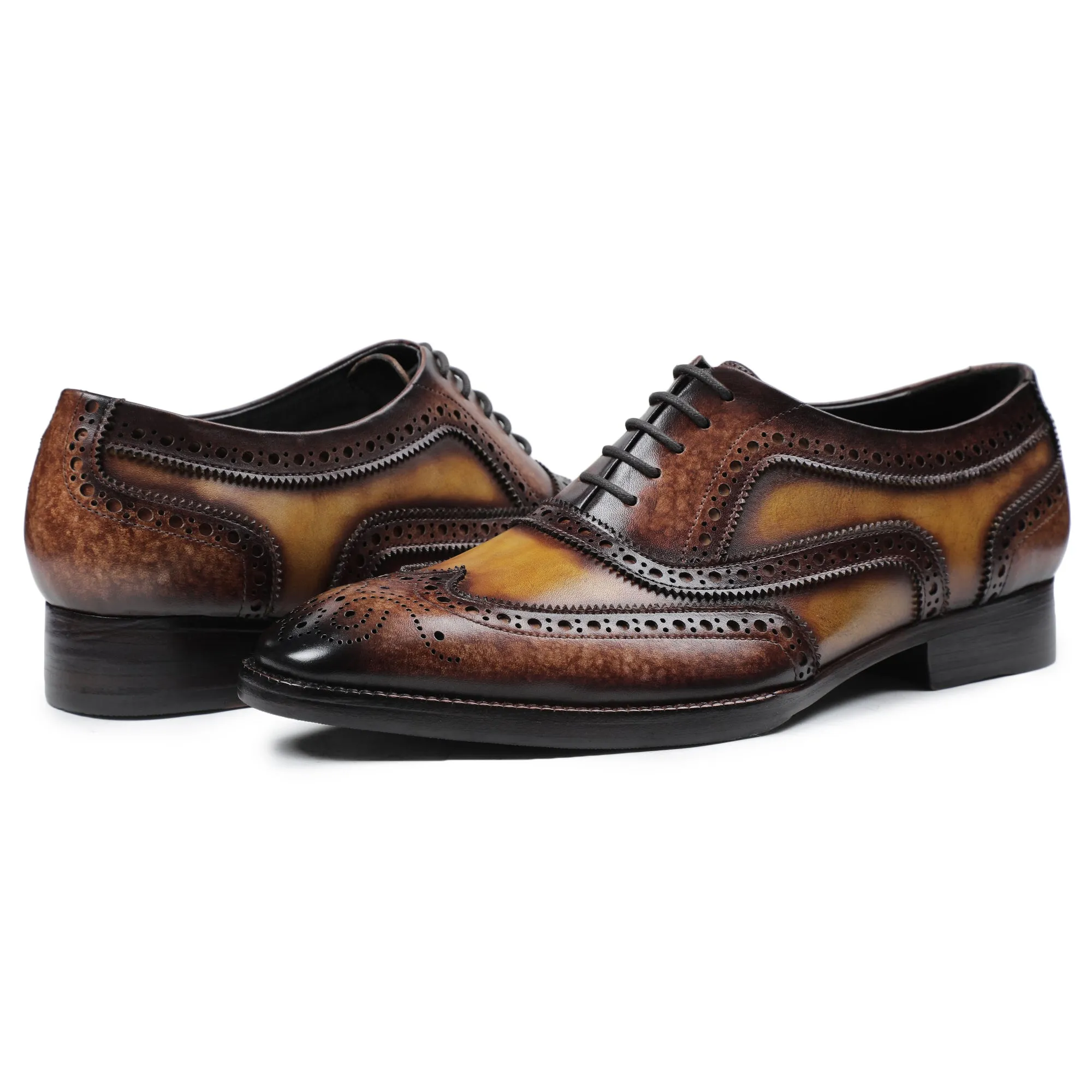 Wingtip Brogue Oxford- Brown & Tan